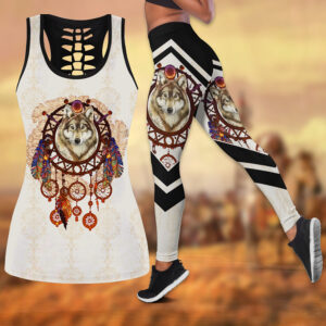Wolf Hollow Out Tank Top And Leggings TB22C