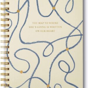 Roll over image to zoom in Compendium Spiral Notebook - The map to where she’s going is written on her heart. — A Designer Spiral Notebook with 192 Lined Pages, College Ruled, 7.5”W x 9.25”H