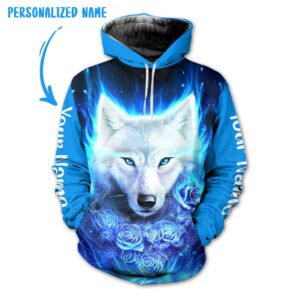 Personalized Name Wolf 3D All Over Printed Clothes TL008