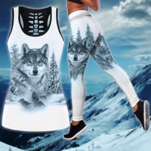Wolf Hollow Out Tank Top And Leggings PV3