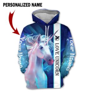 Love Unicorn 3D All Over Printed Clothes TP02U