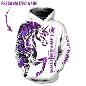 Love Unicorn 3D All Over Printed Clothes TB109